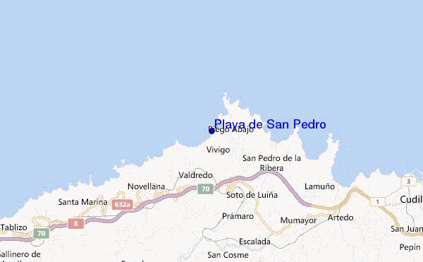 Playa de San Pedro location map