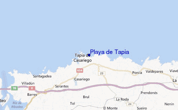 Playa de Tapia location map