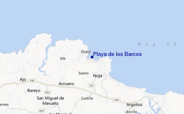 Playa de los Barcos location map