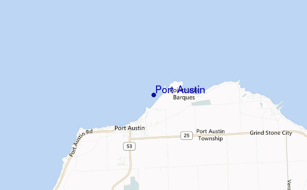 Port Austin location map