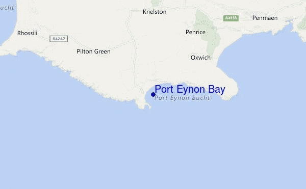 Port Eynon Bay location map