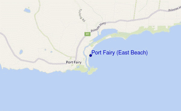 Port Fairy (East Beach) location map