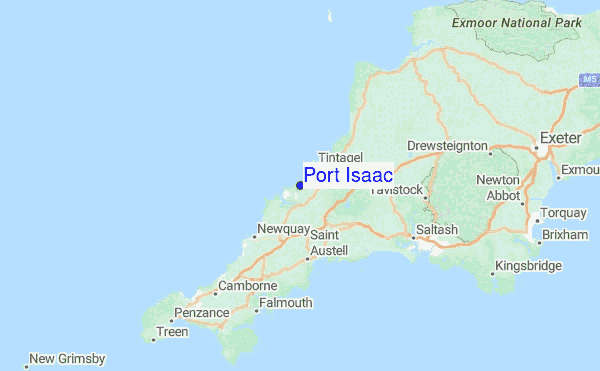 Portwenn Cornwall England Map - Time Zones Map