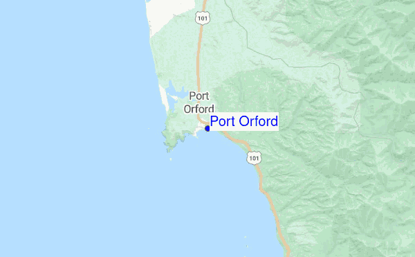 Port Orford location map