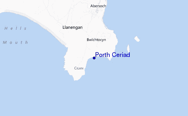 Porth Ceriad location map