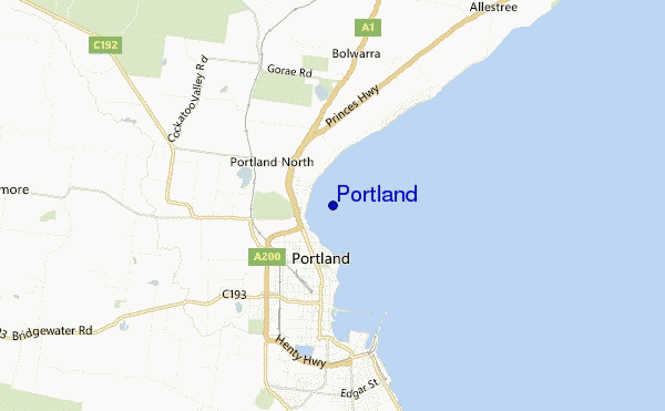 Portland location map