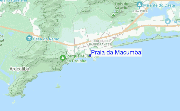 Praia da Macumba location map