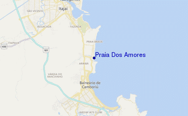 Praia Dos Amores location map