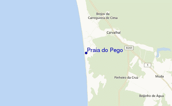 Praia do Pego location map