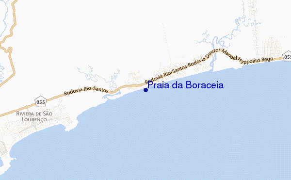 Praia da Boraceia location map