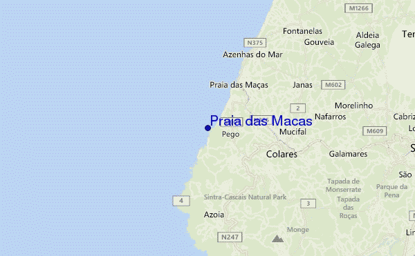 Praia das Macas location map