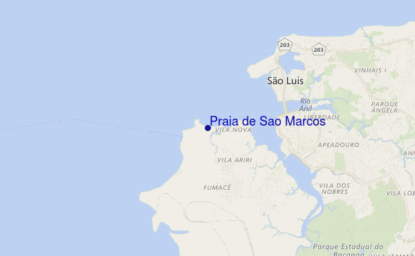 Praia de Sao Marcos location map