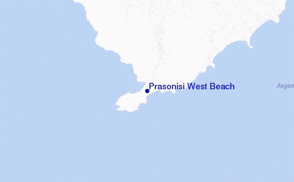 Prasonisi West Beach location map