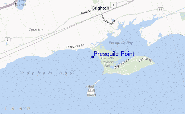 Presquile Point location map