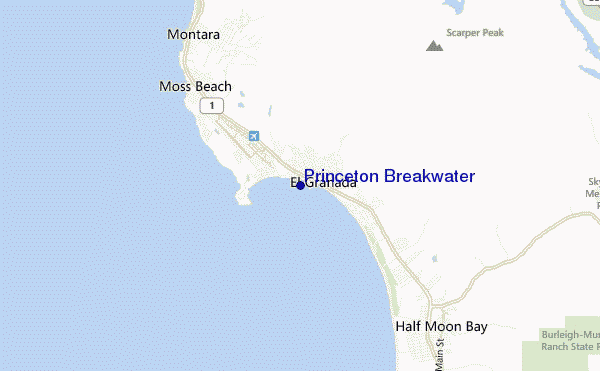 Princeton Breakwater location map