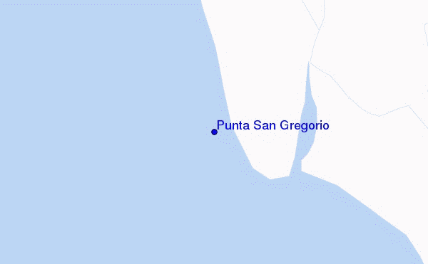 Punta San Gregorio location map