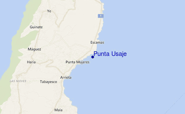 Punta Usaje location map