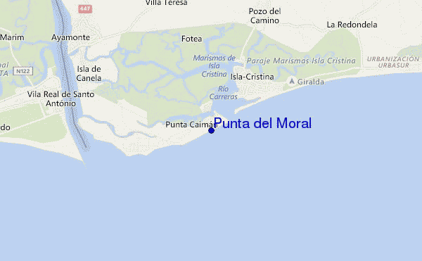Punta del Moral location map