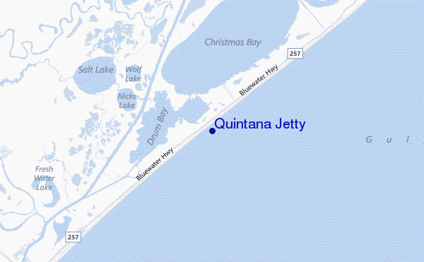 Quintana Jetty location map