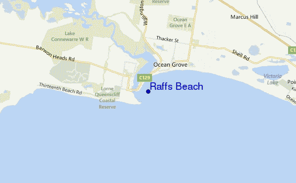 Raffs Beach location map