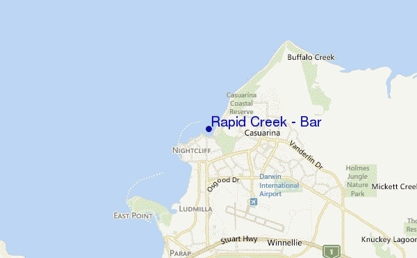 Rapid Creek - Bar location map