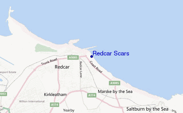 Redcar Scars location map