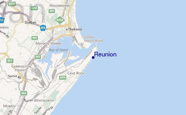 Reunion location map