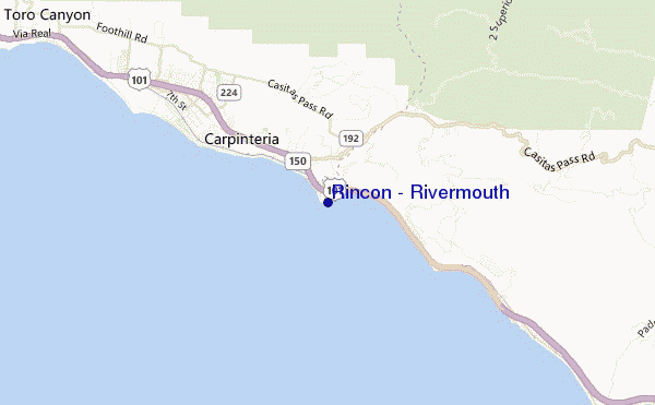 Rincon - Rivermouth location map