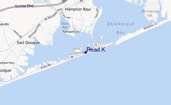Road K location map