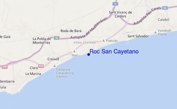 Roc San Cayetano location map