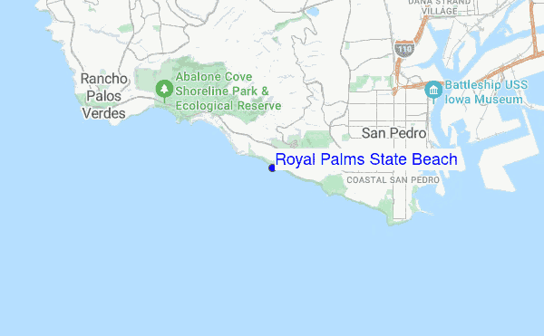 Royal Palms State Beach location map