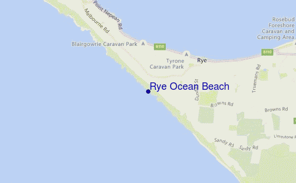 Rye Ocean Beach location map