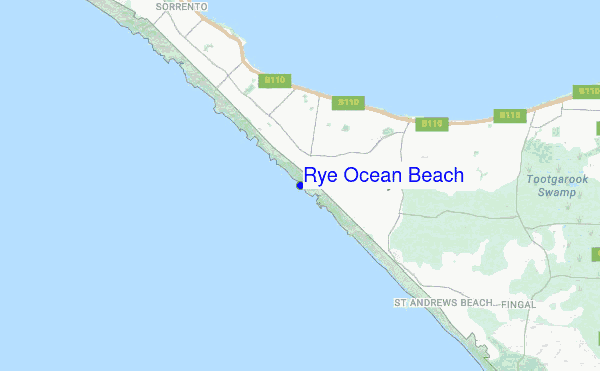 Rye Ocean Beach location map