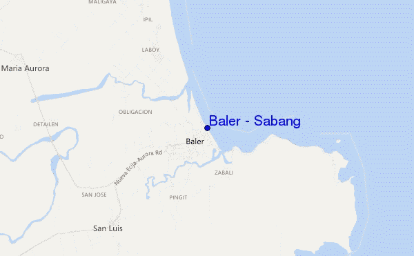 Baler - Sabang location map