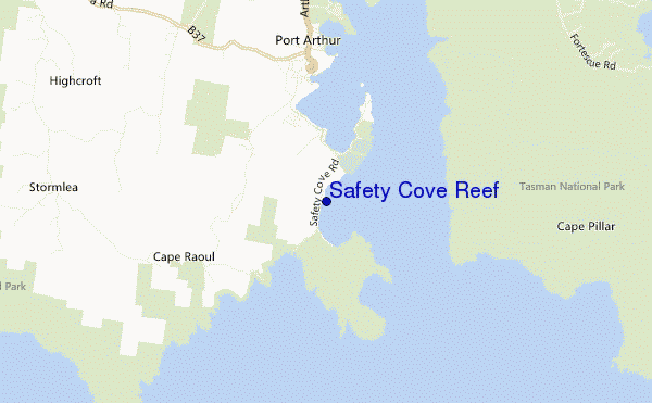 Safety Cove Reef location map