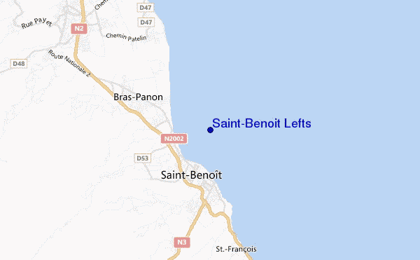 Saint-Benoit Lefts location map