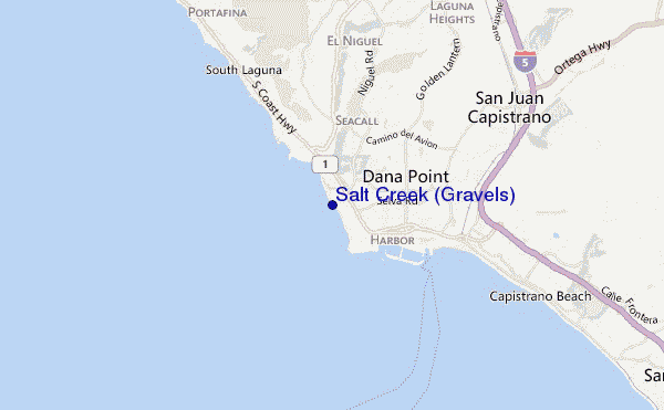 Salt Creek (Gravels) location map
