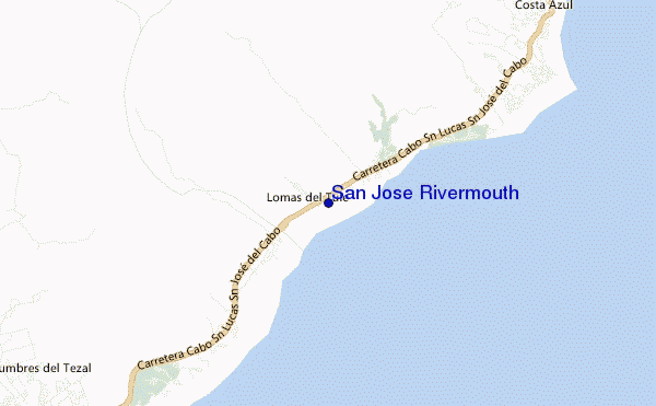 San Jose Rivermouth location map
