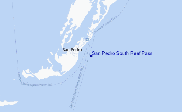 San Pedro South Reef Pass location map
