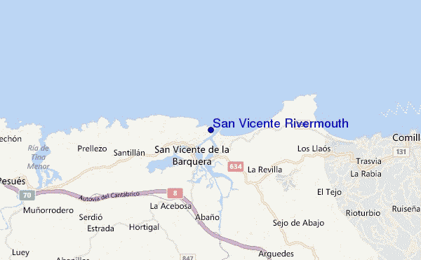 San Vicente Rivermouth location map