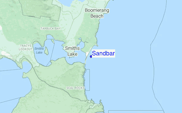 Sandbar location map