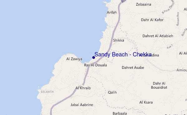 Sandy Beach - Chekka location map
