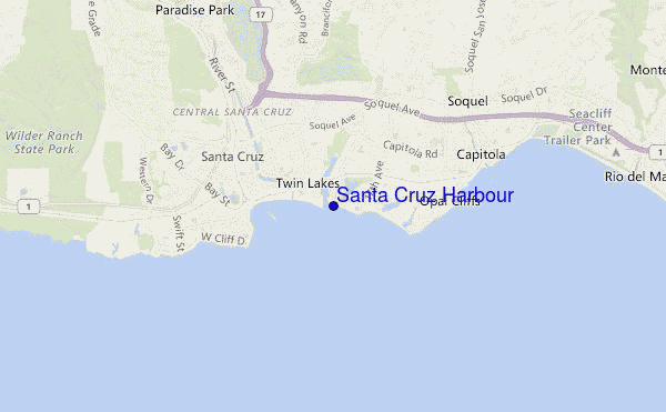 Santa Cruz Harbour location map