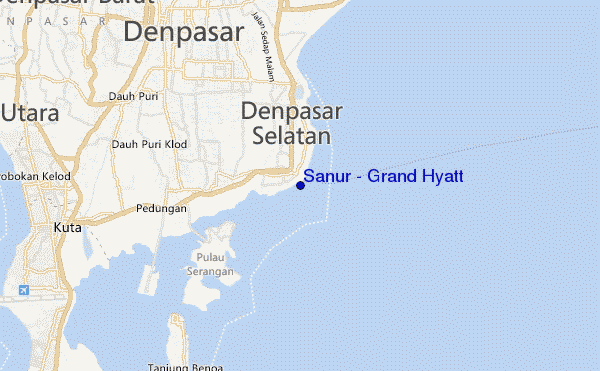 Sanur - Grand Hyatt location map