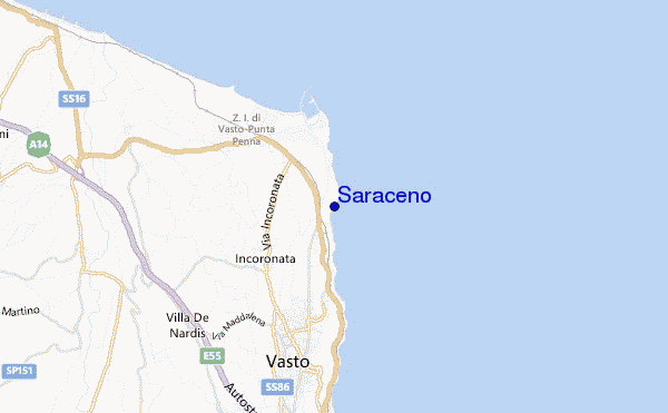 Saraceno location map