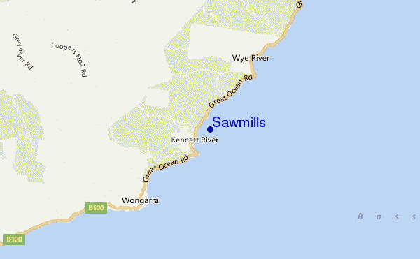 Sawmills location map