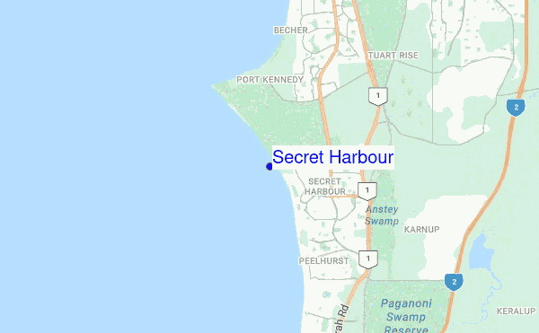 Secret Harbour location map