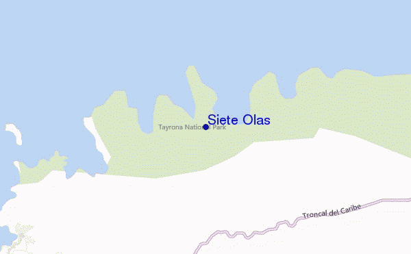 Siete Olas location map