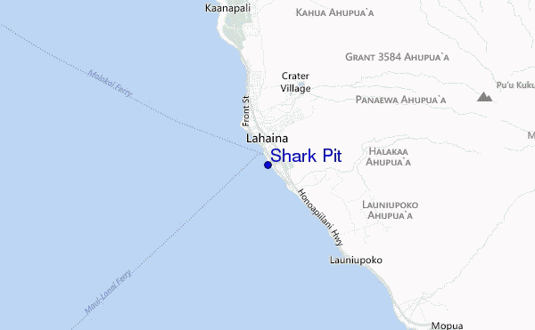 Shark Pit location map