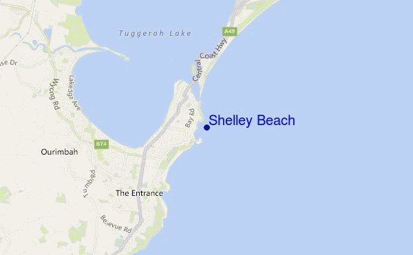 Shelley Beach location map